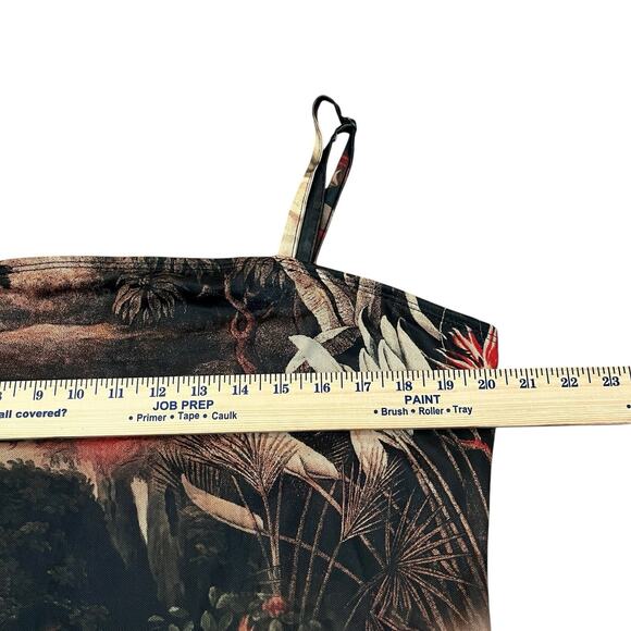 Shein Rococo Art Print Mesh Slip Dress 3XL Midi Straight Fit Bodycon French - Picture 4 of 8